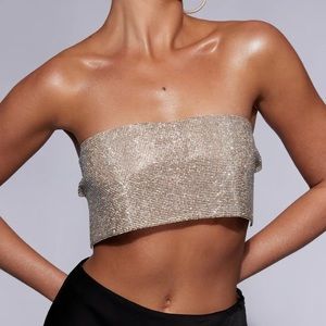 Meshki diamanté strapless top